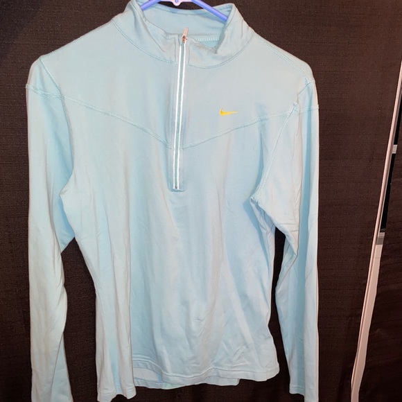 light blue nike quarter zip